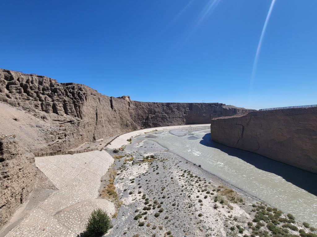 The gorge that formed a natural defensive moat at the First Strategic Post at Jiayuguan