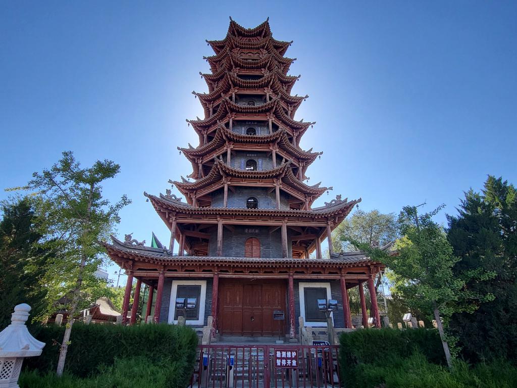 Wooden Pagoda, in downtown Zhangye