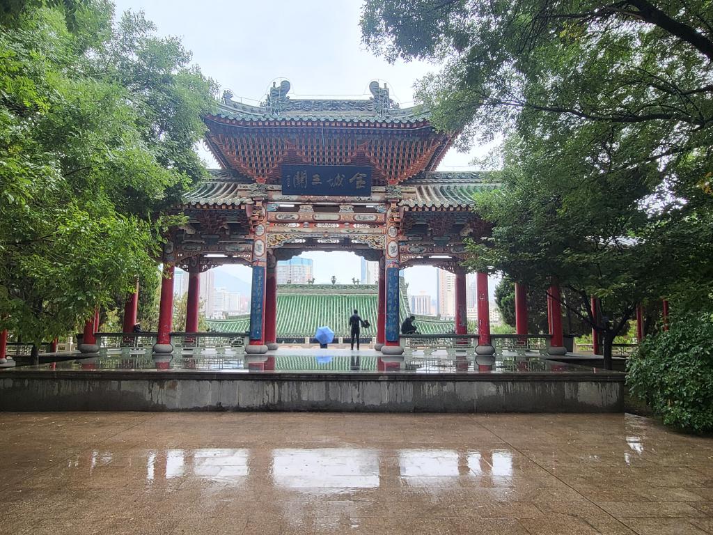 An old corridor hall in Baitashan Park