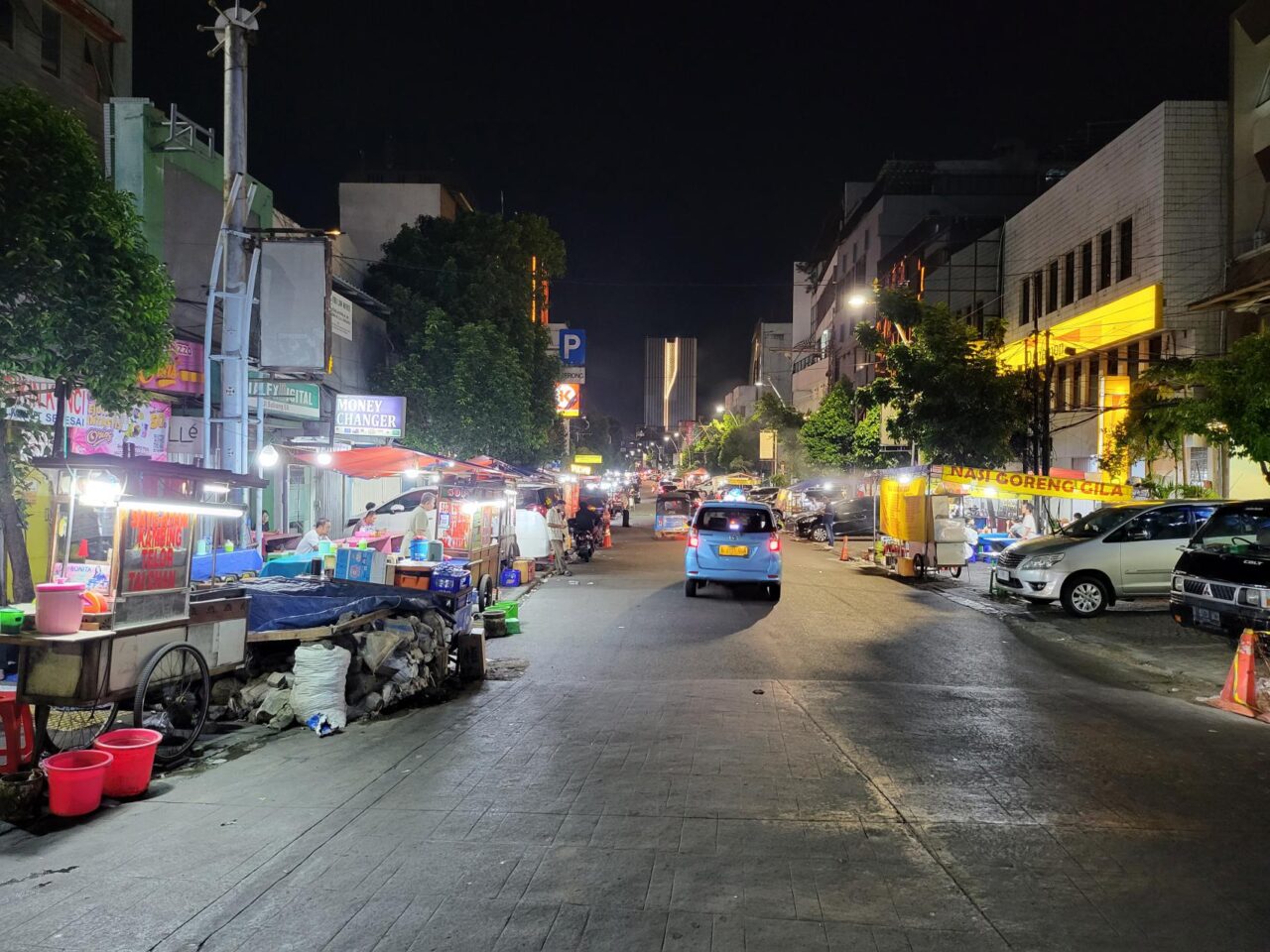 Night streets in Jakarta