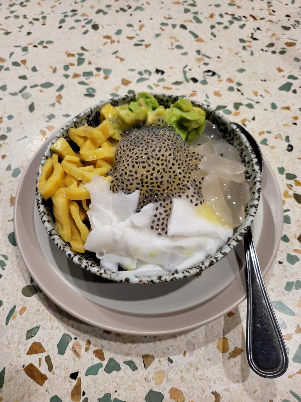 Cold desert of young coconut, palm seeds, jack fruit