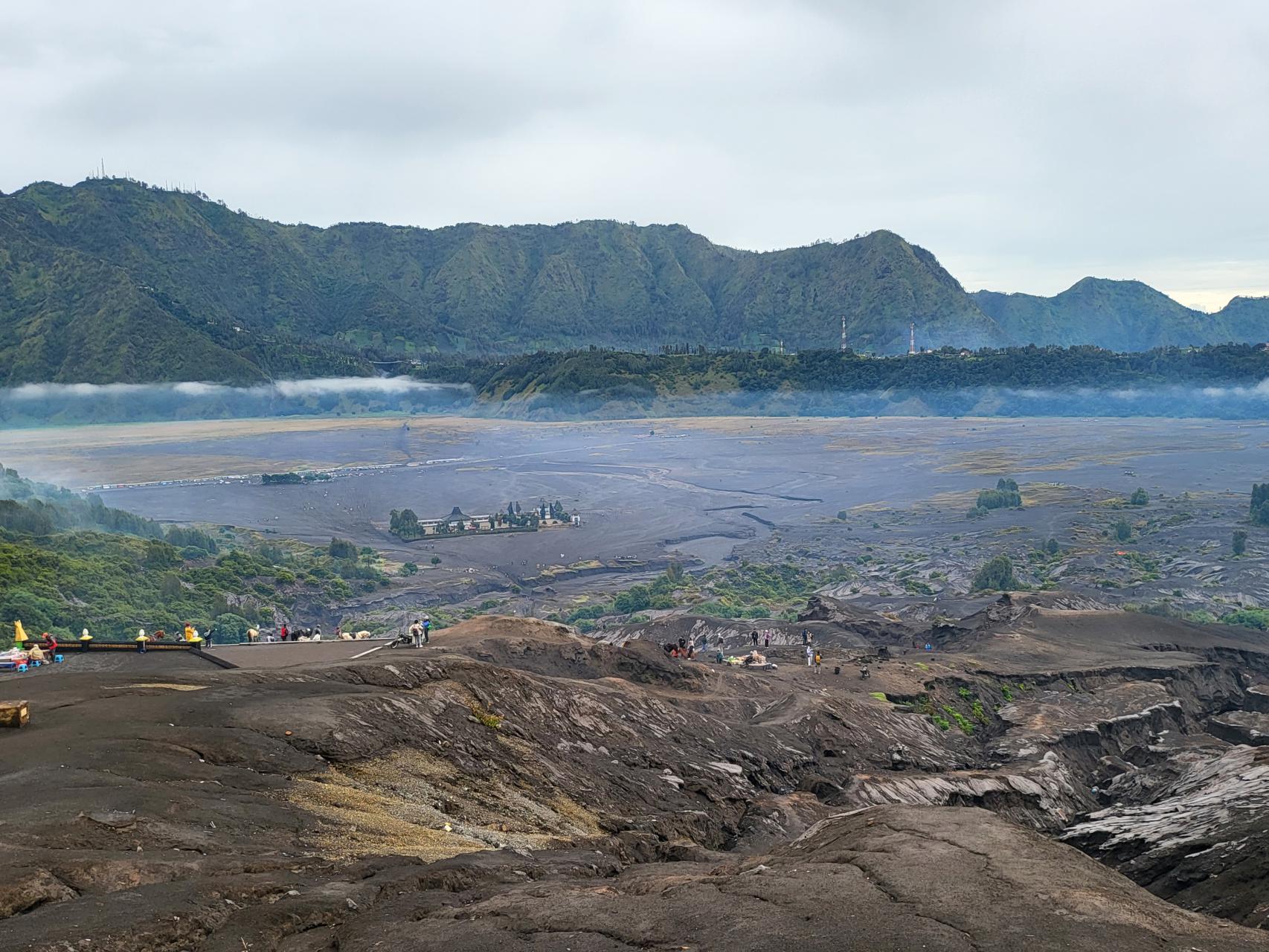 Beautiful view from the crater of Mount Bromo