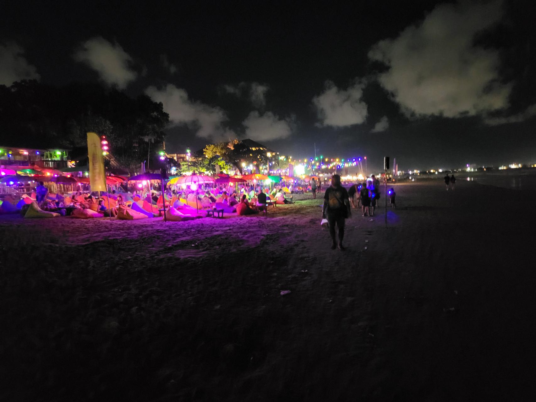 Seminyak Beach at night