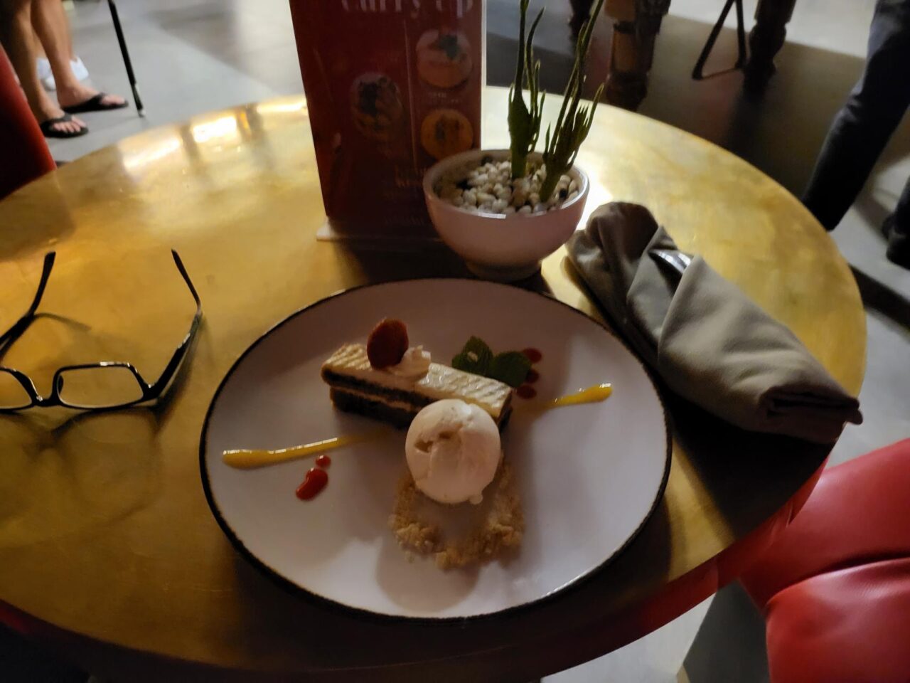 Western desert of cake and ice cream in Seminyak, Kuta