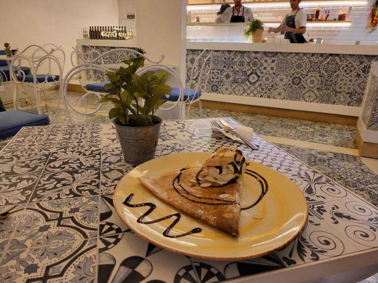 Yummy and original French crepe desert in Seminyak, Kuta