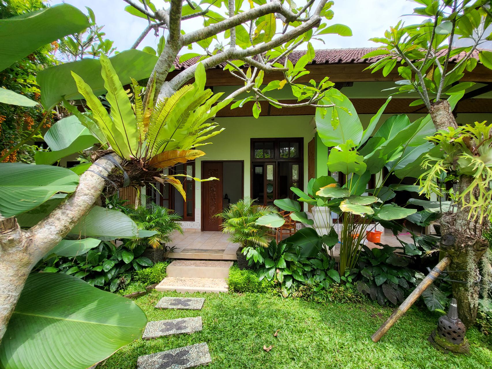 Nestled in tropical plants, guesthouse I stayed in Ubud