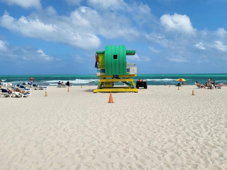 Lifeguard house on South Beach, Miami